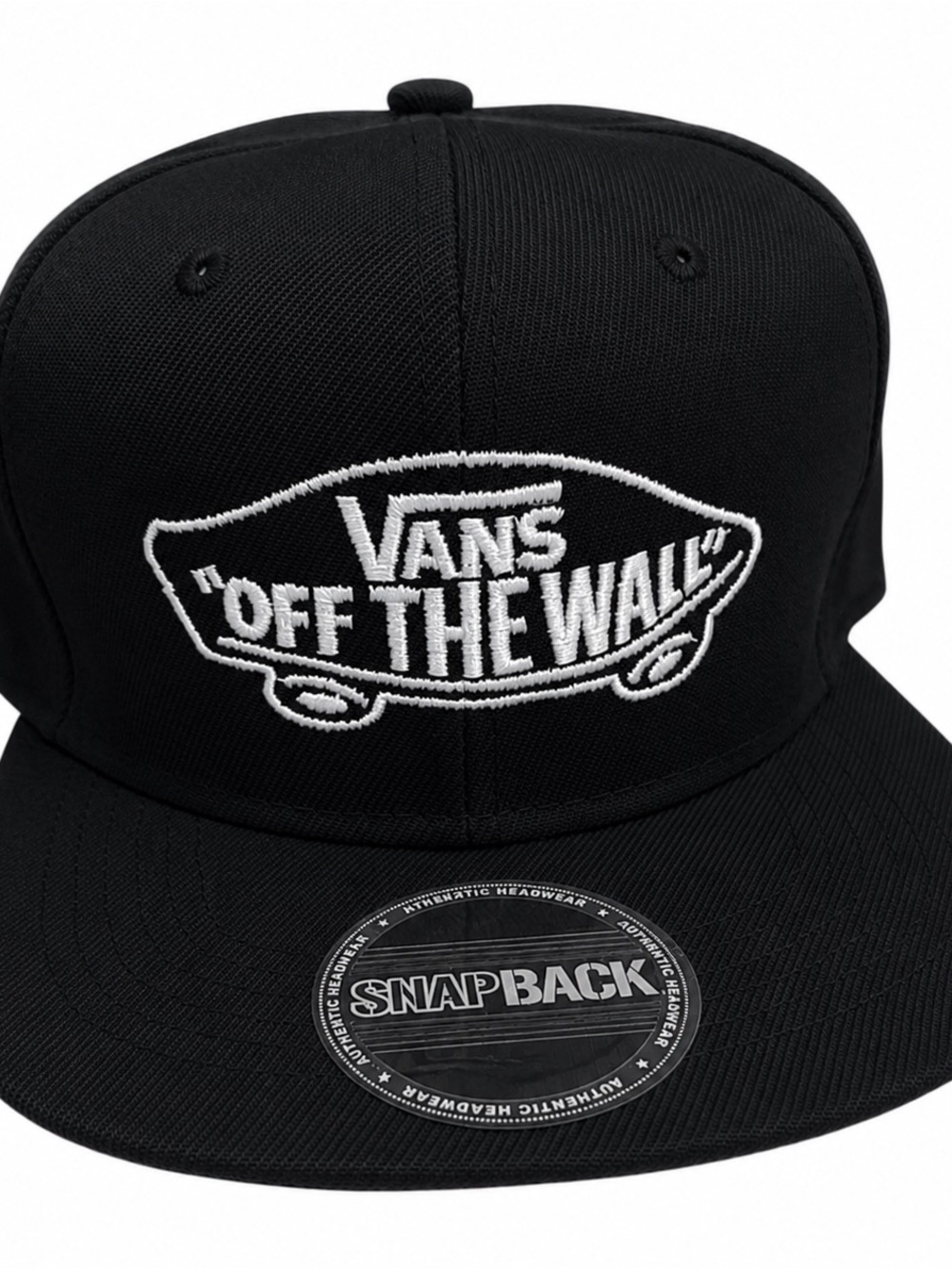 Vans Black Snapback with White 'Off The Wall' Logo vans off the wall hat new